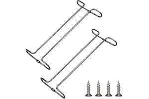 DDGG 2 Pezzi Porta Bicchiere di Vino, Rack per Calici, Supporto per Calice, Supporto Porta Bicchieri, Portabicchieri Sospeso, Porta Bicchieri da Mensola, per Bar, Mobile da Vino, Cucina (25 x 9.5 x 3 cm)