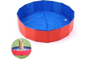 YUIP Piscine Pliable pour Chien Baignoire, Portable Bassin de Baignade pour Chat Chiot/Chien, Convient pour Une Utilisation Intérieure et Extérieure pour Animaux de Compagnie (60x20cm)