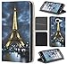 Price comparison product image Coverfix Premium Samsung Galaxy A5 (Model 2017) A520 Flip Cover Synthetic Leather Flip Case Mobile Phone Cover 394 Eifelturm Paris Frankreich Blau Gelb