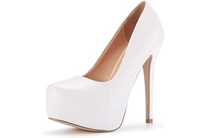 DREAM PAIRS Escarpins Femme Talon Haut Sexy, Chaussures Plateforme Élégantes à Talon Aiguille Fin, Escarpins pour Soirée, Mariage, Fête, Party