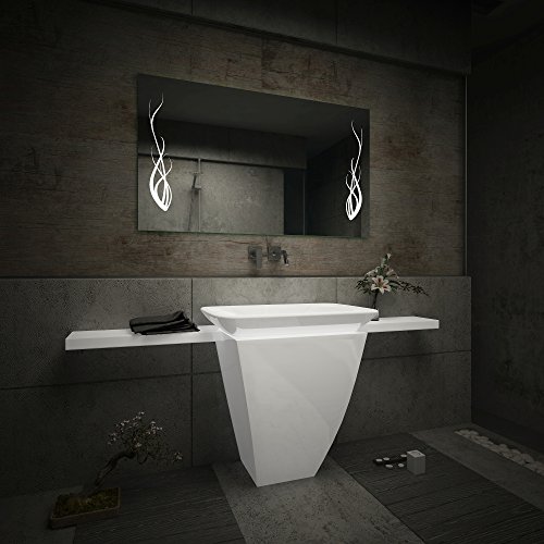 Design Badspiegel mit LED Beleuchtung Wandspiegel Badezimmerspiegel nach Maß - 3