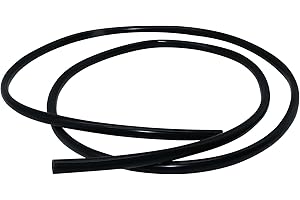 iMeistek Flexibler Silikonschlauch, Innendurchmesser 5 mm, Außendurchmesser 7 mm, 1,5M Schwarzer Silikonschlauch für Pumpen und Luftschläuche