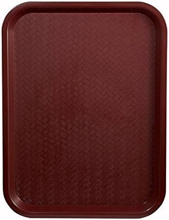 ChefGiant Fast Food Serving Trays 14 x 18, Set of 4,Burgundy by ChefGiant