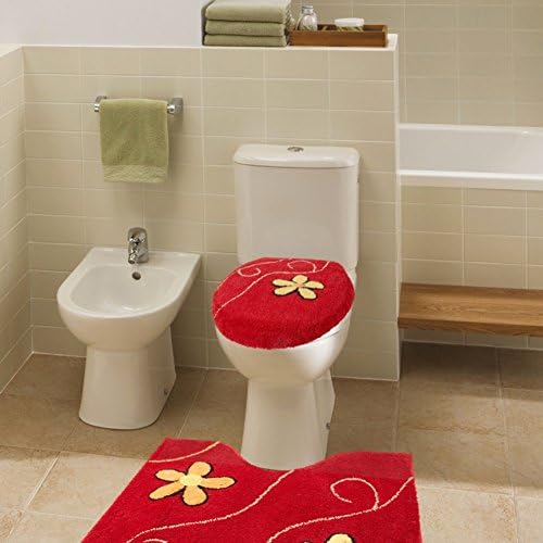 Three sets of flocking powder/[Toilet lid cover]/ toilet seat cushion-B