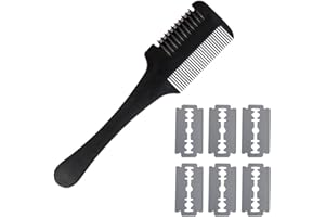 SGERUFZ 1 tondeuse à cheveux double face avec 6 lames de rechange, peigne de coupe pour cheveux pour adultes et enfants