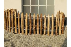 STILTREU Staketenzäune Staketenzaun Kastanie Höhen 50 cm - 200 cm, 5 Meter Rolle, 3 versch. Lattenabstände (Länge x Höhe: 500 x 50 cm, Lattenabstand: 4-6 cm)
