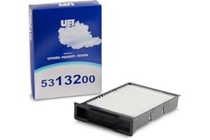 UFI Filters, Filtro Abitacolo Antipolline 53.132.00, Filtro Abitacolo per Ricambio, Adatto a Auto, Applicabile su Diversi Modelli di Citroen C1, Peugeot 107, Toyota Aygo