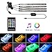 Produktbild Leuchtstreifen KFZ-18LED * 4 homeasy Licht D 'Ambiance 16 Modi LED RGB mehrfarbig Lampe Innen Auto Musik Dynamische DJ & Tender Fernbedienung kabellos USB 5 V Romantische Atmosphäre Schönes Déco Auto
