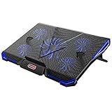 ❄️【Diseño de Bafle Antideslizante&Doble Interruptor】tiene 2 interruptores en el lado derecho para ajustar la velocidad del viento, uno de los cuales controla 3 ventiladores y el otro interruptor controla 2 ventiladores.Con bisel antideslizante, puede insertar el deflector en el La almohadilla de enfriamiento en la parte frontal de la ranura evita efectivamente que la computadora portátil se deslice y adecuado para cualquier espesor de la computadora portátil.