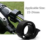 Unsichtbar Fahrradklingel Ring, cofive 2017 Neue Version Aluminium Bike Bell Lenker Alarm Horn Zubehör für 22,2–24 mm Bar, Crisp Laut Mountain Bike Invisibles F Bell, schwarz, 38.5*15mm - 2