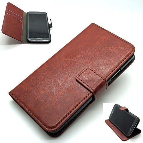 Samsung Galaxy Note 4 Case Cover Luxury Retro VINTAGE Leather Wallet Mobile Stand Cases By SUPRIZEBOX(TM) (BROWN)