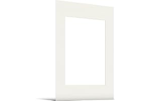 JUNOMI® Passepartout DIN A2 cm per DIN A3 Bianco Crema | Spessore 1,5 mm | Dimensioni Esterne 42 x 59,4 cm per Formato Immagine 29,7 x 42 cm | Bianco Crema