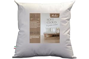 GM Soft Cloud Cuscino per Divano 80x80 Interno Decorativo imbottitura Cuscino 1 pezzo rivestimento 100% cotone fresco anallergico e traspirante Made in Italy per divano e letto
