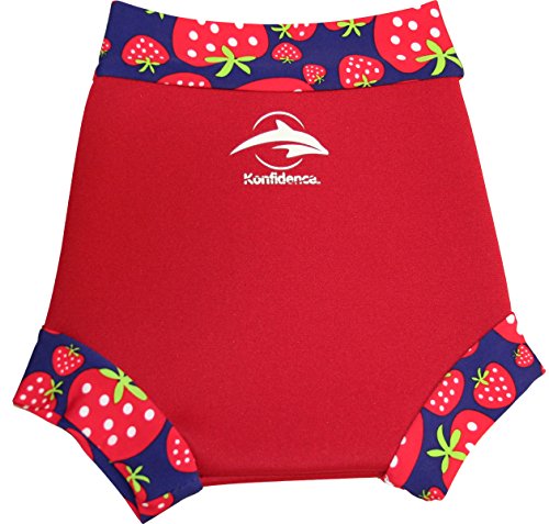 Konfidence NeoNappy Swim Nappy Cover - Red/Strawberry (12-18 Months)