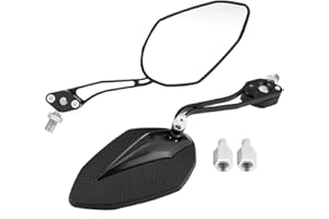 EBTOOLS Roller Spiegel---Rückspiegel Für Motorräder, 8Mm 10Mm Universal Aluminiumlegierung + Hartplastik Motorrad Roller Motorrad Rückspiegel Rückspiegel (Links & Rechts)(Schwarz)