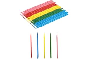 BINPHORM Penne Colorate in Legno per Scratch Art,50 PCS Stylus Sticks Scratch Art Stylus Tools per Fai Da Te Creativo Natale Scratch Art Attività Artigianato