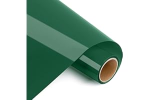 Prime Vinyl Heat Transfer Vinyl 12" x 4ft Iron On Vinyl for T-Shirts, Green HTV for Silhouette Cameo, Cricut Maker, Heat Press Vinyl for Clothes, Hats, Pants, Other Fabrics