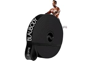 BLAUBODY Elastique Sport Musculation (à l'unité) ou en Lot de (4 Bandes de résistances + Sac) Élastiques Bandes de Traction Dips Aide Homme Femme Sport Maison Muscler Biceps Triceps Cuisses Accessoire Muscu