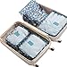 Produktbild Ndier Reisegepäck-Organizer-Set, Reise-Würfel, Aufbewahrungsbox, Reisetasche, Reisetasche, Reisekompression Reise-Organizer, Gepäck-Organizer, 1 Set (6-teilig) - Blau
