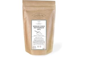 MY COSMETIK - SCI (Sodium Cocoyl Isethionate) Tensioactif de sels d'acides gras provenant de l'huile de coco - 100% d'origine végétale - Pouvoir moussant - Fabriqué en France - 100 g - en sachet kraft