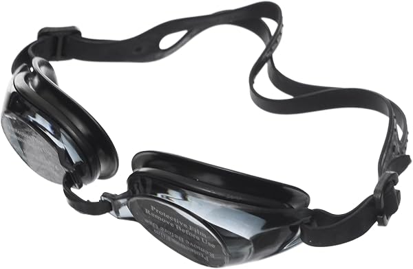 TRUE FIT®High-quality swimming goggles 2111 for all ages and genders, fog-resistant and waterproof - black