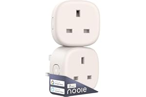 nooie Smart Plug 13A WiFi Outlet with Energy Monitoring Smart Socket that Work with Voice Control 2.4Ghz Only 2-Pack