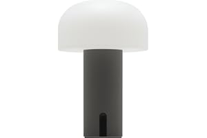 LUUK Studio NUOVO: Lampada ricaricabile a LED per interni ed esterni, portatile e mobile, dimmerabile in continuo tramite touch, batteria ricaricabile USB, grigio opaco