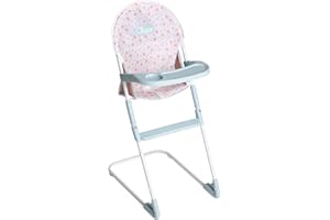 Chicco Seggiolone per Bambole, per Bambini da 3 Anni in su, Seggiolone Giocattolo, con Struttura in Metallo e Dettagli realistici, Vassoio e Poggiapiedi in Plastica, Leggero e Facile da assemblare