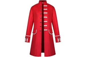 GladiolusA Cappotto Lungo Uomo Steampunk Gothic Jacket Gotico Vintage Vittoriano Uniforme Halloween Cosplay