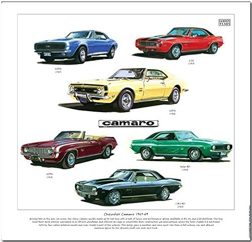 CHEVROLET CAMARO Print by Golden Era --- RS SS Z/28 Yenko 427