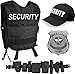 Produktbild normani Security Kostüm bestehend aus Weste mit passendem Patch, Einsatz-Gürtel, Cap, US Abzeichen [XS - 6XL] für Damen und Herren Größe XL/XXL
