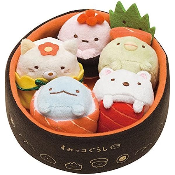 Christmas Toys 2022 Sushi On The View Sumikko Gurashi Plush Sushi Toy(Japan Imported) : Amazon.co.uk: Toys & Games