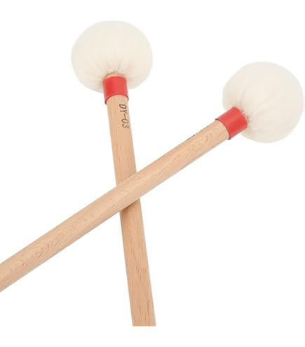 Bacchette Tamburo Bambino 4pz - Legno E Spugna Per Strumenti Orff