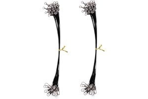 SEIWEI 50 Pack Fishing Wire Leaders, 30 LB Steel Fishing Lure Wire Trace Leaders with Swivels and Snaps for Pike Hidden Main Line Prevent Fish Bitefor Pike Hidden Main Line Prevent Fish Bite
