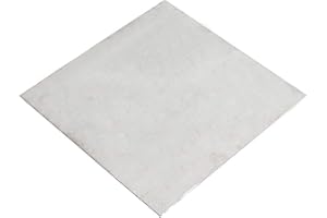 SKYPRO LTKJ 1mm Thick Grade 5 Titanium Alloy Metal Sheet Plate Silver 100 x 100 mm for Metalwoking Craft