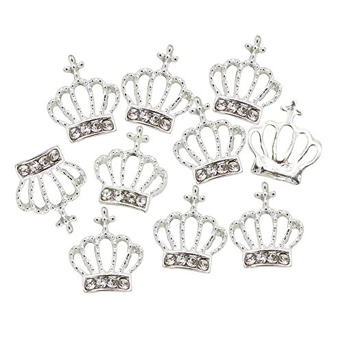 10 x 3D Alloy Rhinestones Crown Nail Art Tips Glitters Beads DIY Decorations