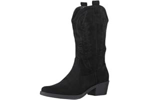 Elara Damen Cowboy Stiefel Biker Boots Chunkyrayan