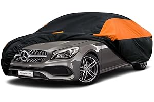 GUNHYI Car Cover Waterproof Breathable Large, Full Car Cover Rain Dust Sun UV Protection Universal fit Mercedes CLA, Honda Civic, Bmw 2 Series, Skoda Octavia etc. Fit Saloon (450 To 470cm)