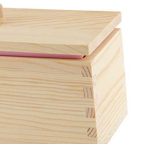 Gazechimp Seifen Silikonform Seifenformen mit rechteckige Holzkiste – DIY Handgemacht Seifen Formen Box – Rosa, 900ml - 6