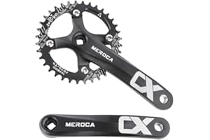 ENGWE MTB Guarnitura Mountain Bike, guarnitura MTB a Cono Quadrato con Braccio da 170 mm 104 BCD, Compatibile con Biciclette a velocità Singola e Biciclette a 8/9/10/11 velocità