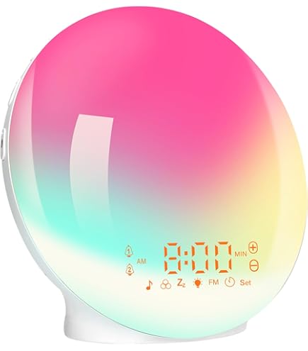 Sveglia Con Luce Alba FUNFOR - 6 Suoni Natura, 10 Colori RGB - Foto 10