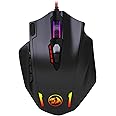 Redragon M908 12400 Dpi Impact mmo Gaming Mouse W/ 18 ProgRAMmable Buttons, Weight Tuning Cartridge, 12 Side Buttons