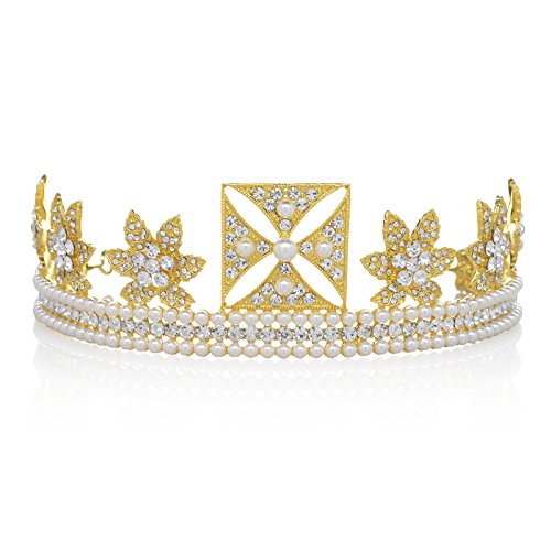 Remedios King/Queen Kronen Tiara Strass Königskrone Tiara Diadem Haarschmuck Haarbänder