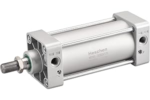 Heschen Cilindro neumático estándar, SC 80-125, PT3/8'' Puerto, 80mm diámetro, 125mm Carrera, Doble Efecto