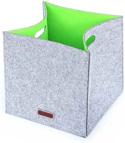 Felt Storage Cube dual layer 33x33x33cm LuckySign-minimalist (Green)