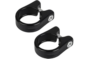 EIYVPRA Nero Morsetto per Tubo della Bicicletta Morsetto per Bicicletta - 2Pcs 31.8mm Chiusura Reggisella Bici da Corsa Collarino Sella per MTB Bici da Corsa Strada