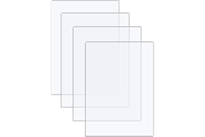 Langaelex 4 Lastre Plexiglass 20x25cm (Spessore 1mm) Lastre Metacrilato Trasparente per Cornice per Foto, Visualizzazione di Progetti, Pittura