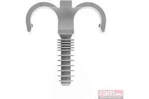 RAM CHEVILLES ET FIXATIONS Ram - Ramclip Double, 20mm, Gris, Seau de 100