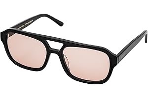 Purelei® Summer Haze okulary przeciwsłoneczne, charakterystyczne, podwójne okulary przeciwsłoneczne z ochroną UV400, szkła polaryzacyjne, czarne/brązowe, złote logo, w zestawie etui, prezent dla