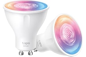 ‎TAPO TP-Link Tapo L630(2-Pack) – Inteligentna żarówka WiFi GU10 RGB, regulacja jasności i kolorów, bez huba, sterowanie głosowe (Alexa/Google), harmonogramy, oszczędność energii